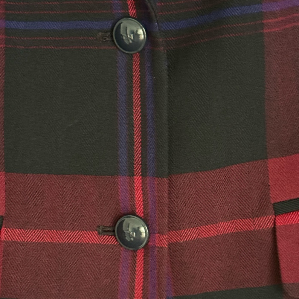Tommy Hilfiger Red and Black Plaid Blazer - Picture 2 of 6